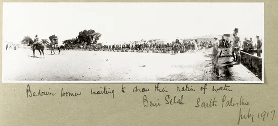 Bedouin Women Waiting to Draw Their Ration of Water, Beni Saleh, July 1917